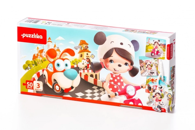 Puzzlika Šťastné příběhy 3 v 1 dětské puzzle