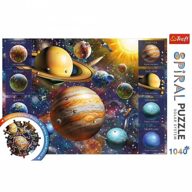 Puzzle spirálové Sluneční soustava 1040 dílků
