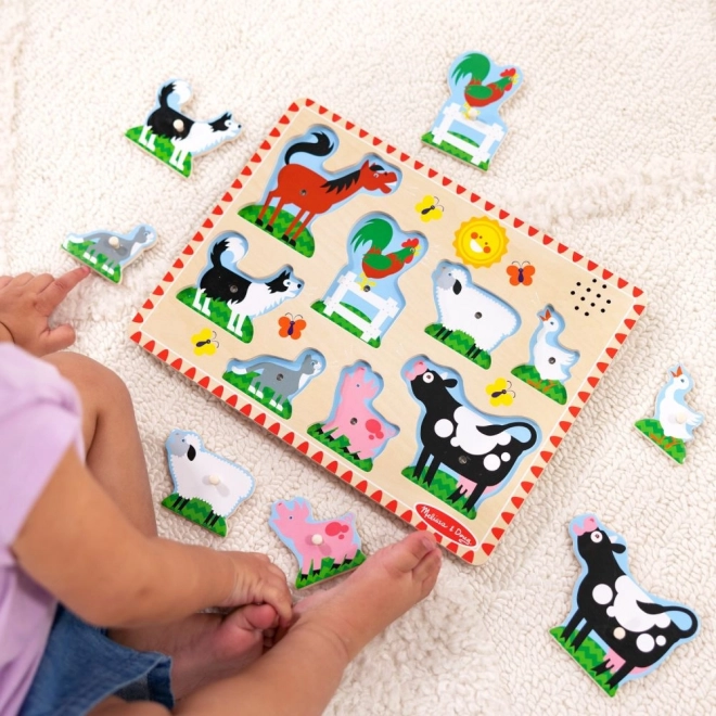 Zvukové puzzle - Zvířata na farmě
