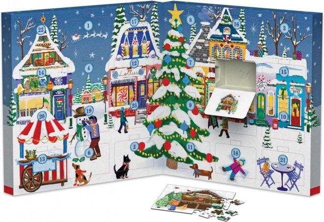 Adventní kalendář: Vánoční jarmark puzzle 24x50 dílků
