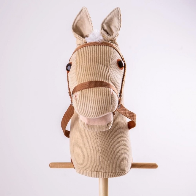 Manšestrový kůň na tyči Bigjigs Toys