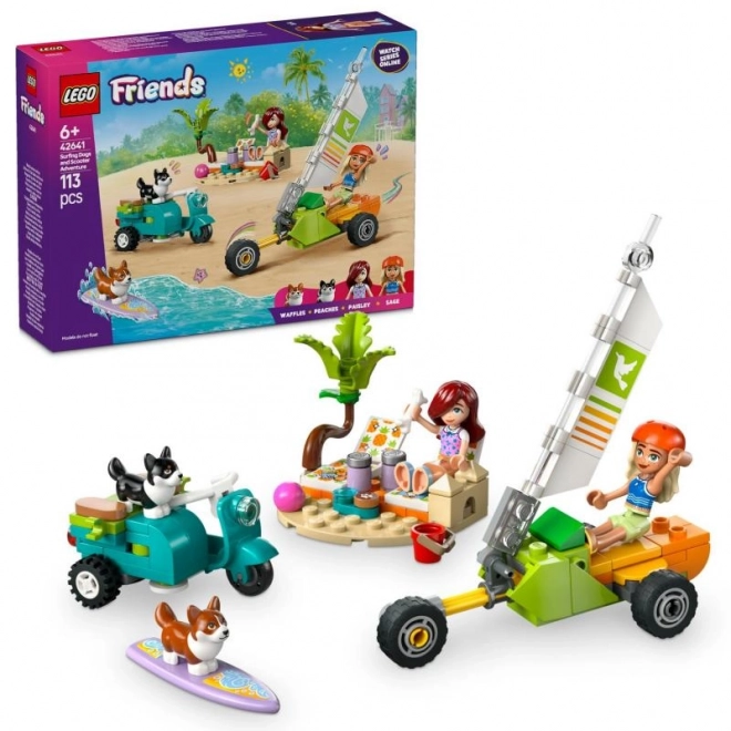 Lego Friends dobrodružství se surfujícími psy a skútrem