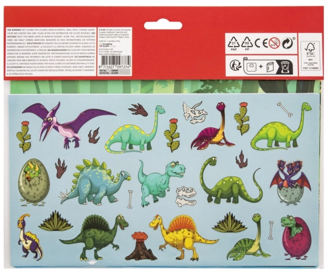 Vytvoř si obrázek se samolepkami Dinosauři