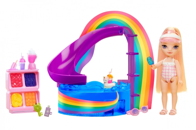 Rainbow High sada s bazénem a sestrou