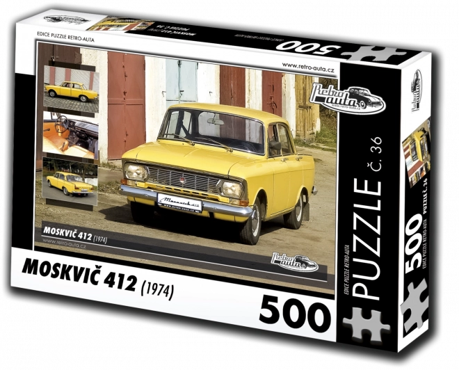 Retro puzzle Moskvič 412 z roku 1974