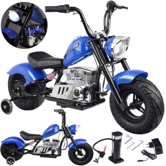 Elektrycký chopper motocykl pro děti – Modrá