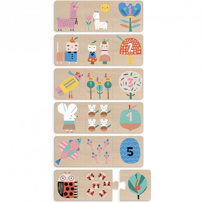 Vilac Dřevěné Puzzle Maminka a Mládě