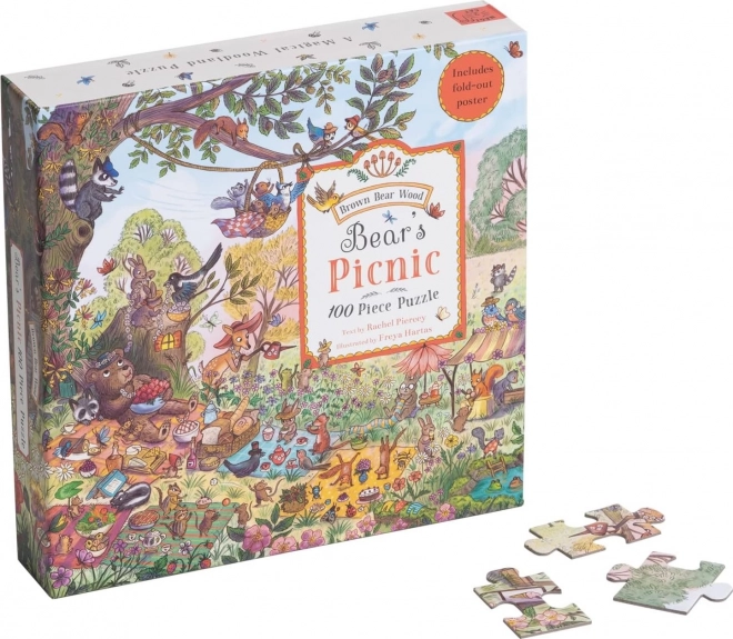 Galison Puzzle Medvědí piknikové puzzle 100 dílků