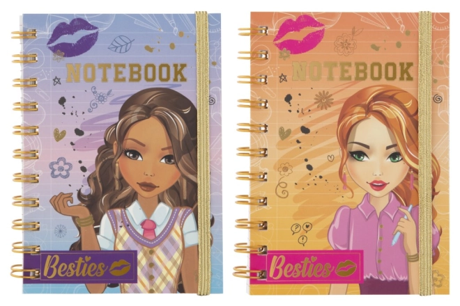 Stylový design Besties se zlatou vazbou