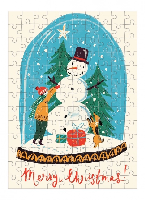 Zimní puzzle sněžíítko GALISON 130 dílků