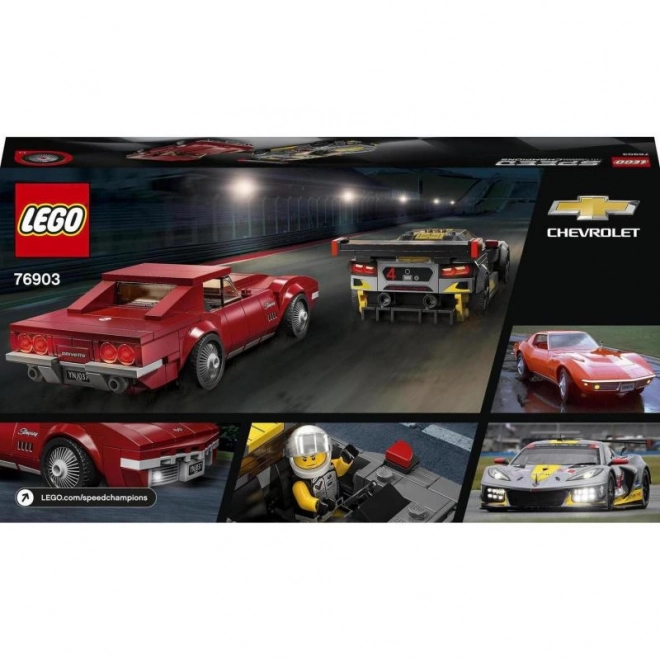 LEGO Speed Champions Chevrolet Corvette C8.R závodní auto a Chevrolet Corvette 1969