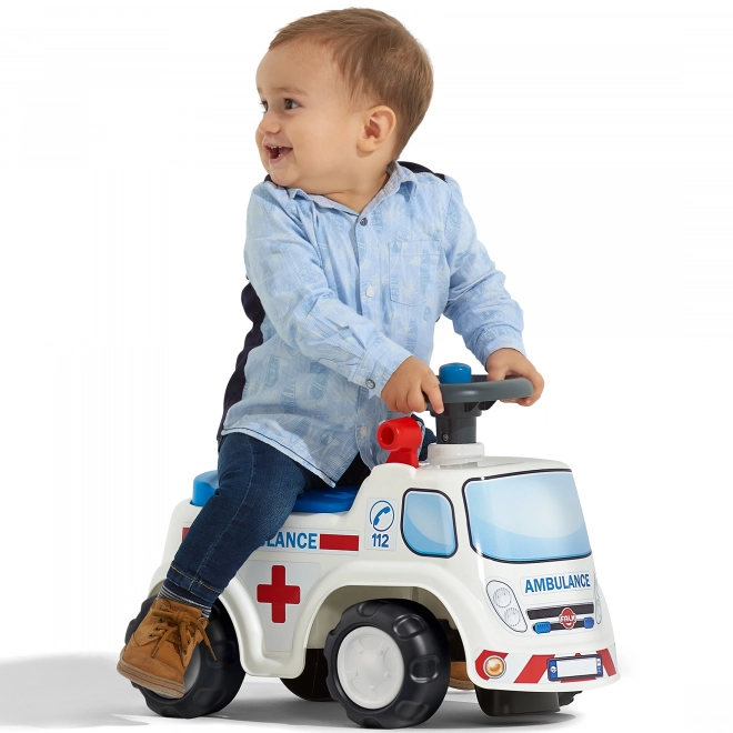 FALK Odrážedlo Ambulance s otevíracím sedadlem a klaksonem na volantu