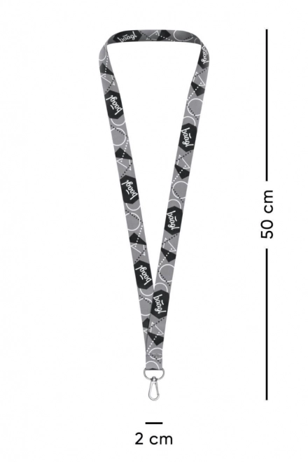 Šedý přívěsek na klíče lanyard