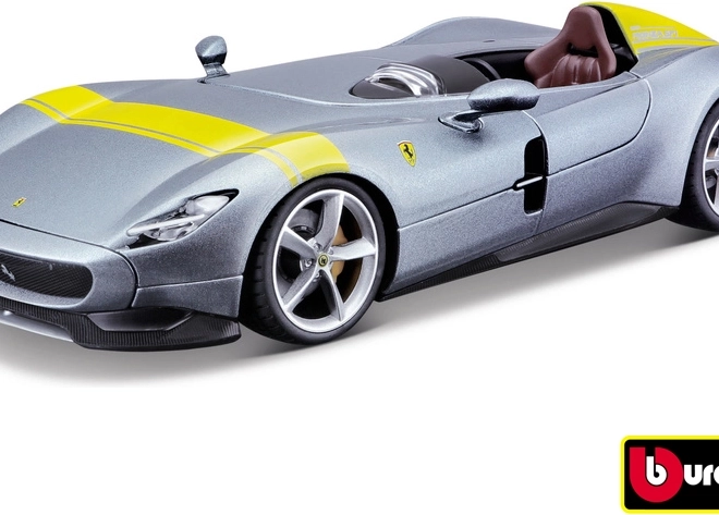 Ferrari Monza SP1 stříbrná/modrá kovový model 1:24