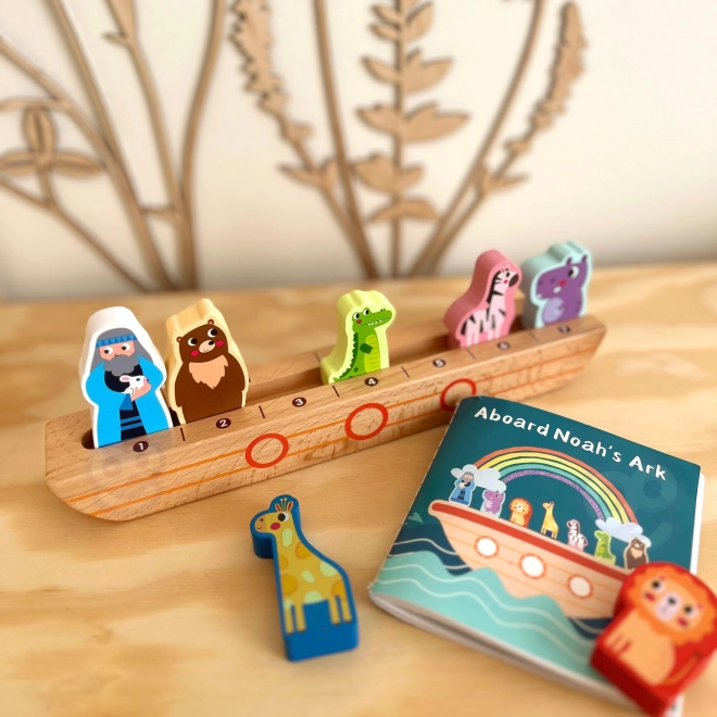 Tooky Toy dřevěná logická hra s Noemem a zvířaty