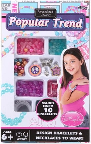 Korálky na výrobu náramků s přívěskem DIY set