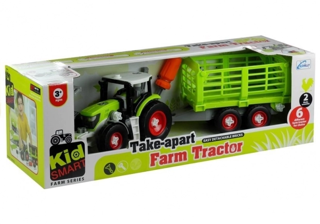 Rozebíratelný traktor s přívěsem 43 cm
