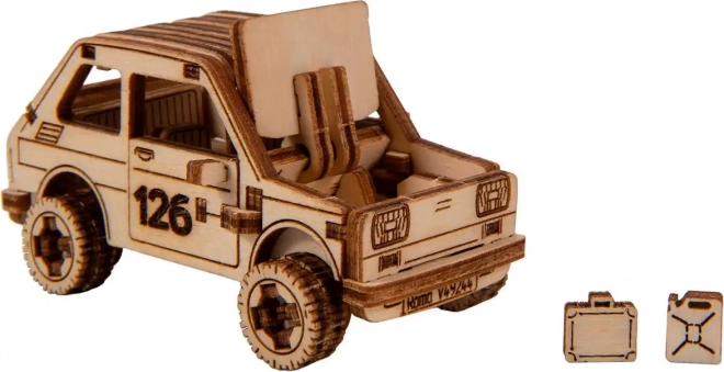 Dřevěné 3D puzzle - Model rallye auta 3 (Fiat 126)
