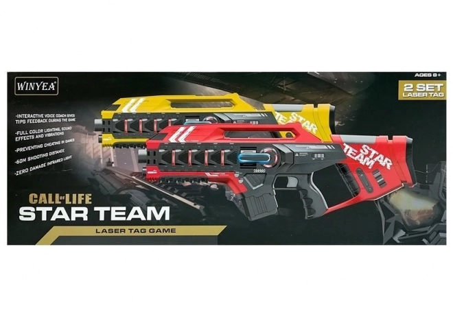 Sada Laser Tag Pušek pro 4 Týmy ve Dvou Barvách