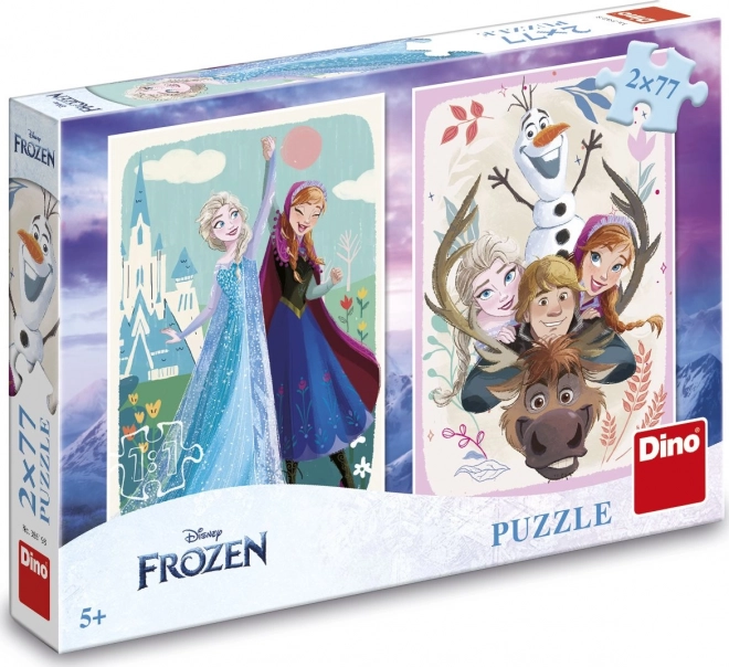 Puzzle Ledové království: Anna a Elsa 2x77 dílků