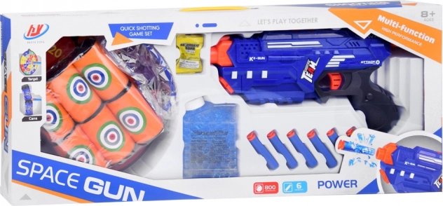 Hračka pistole SPACE GUN s pěnovými a gelovými náboji