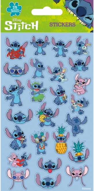 Opakovaně použitelné samolepky Lilo a Stitch modré