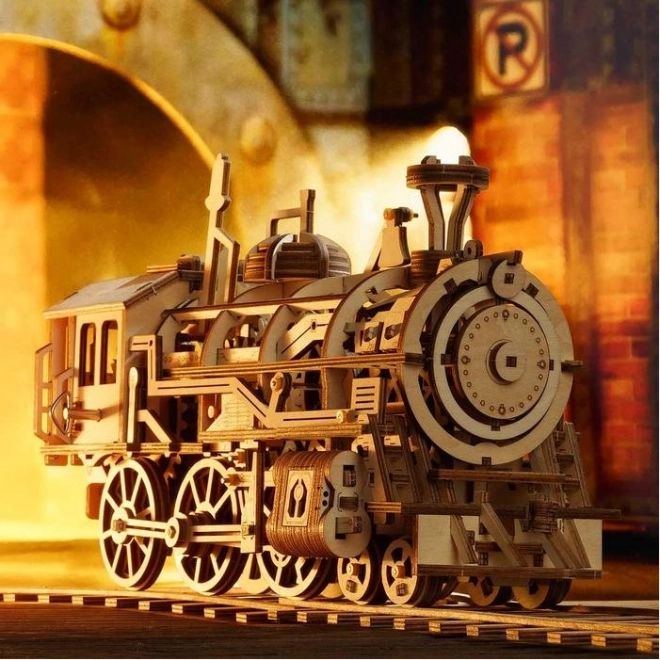 Rokr 3D dřevěné puzzle lokomotiva 350 dílků