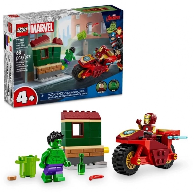 LEGO Marvel Super Heroes 76287 Iron Man s motorkou a Hulk