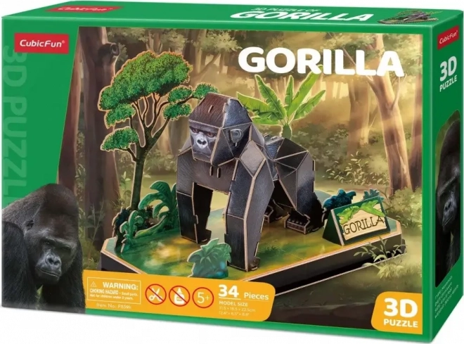 CUBICFUN 3D puzzle Gorila 34 dílků