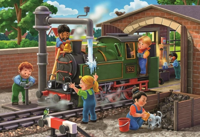 Puzzle Staň se opravářem letadel a vlaků 2x24 dílků