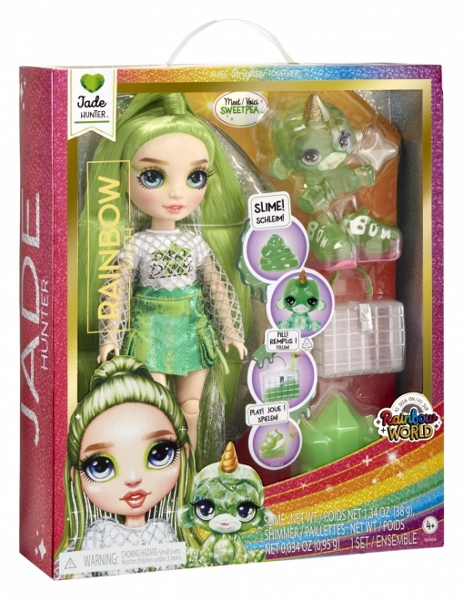 Rainbow High Fashion panenka se zvířátkem - Jade Hunter