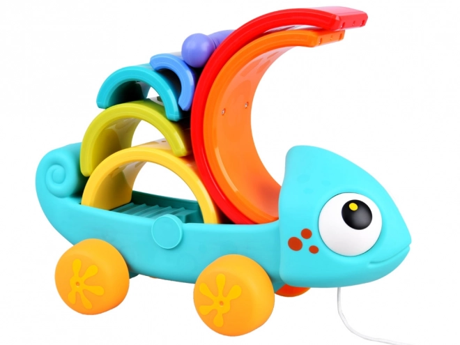 Duhový chameleon hračka montessori 18m+