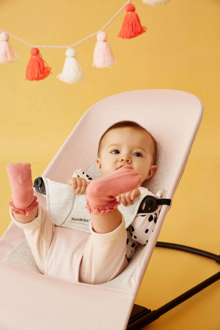 BABYBJORN - Lehátko BALANCE SOFT COTTON/JERSEY - růžová/šedá – Růžová/šedá