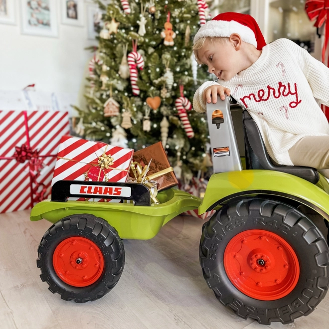 FALK Traktor šlapací Claas Arion 430 s vlečkou