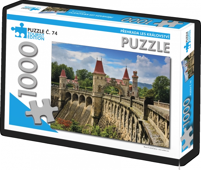 Puzzle Přehrada Les Království 1000 dílků - Turistická edice