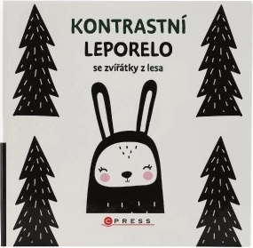 Kontrastní leporelo se zvířátky z lesa 15,5 × 15 cm