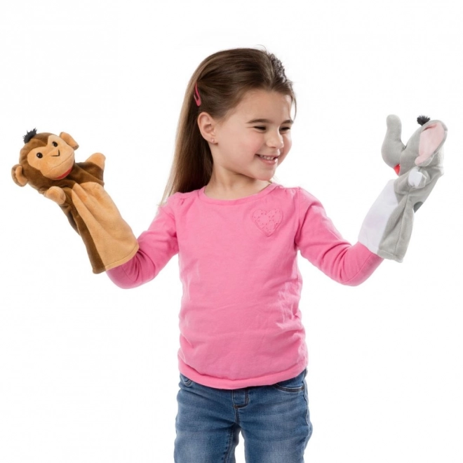 Melissa & Doug Plyšové Loutky Safari Zvířat