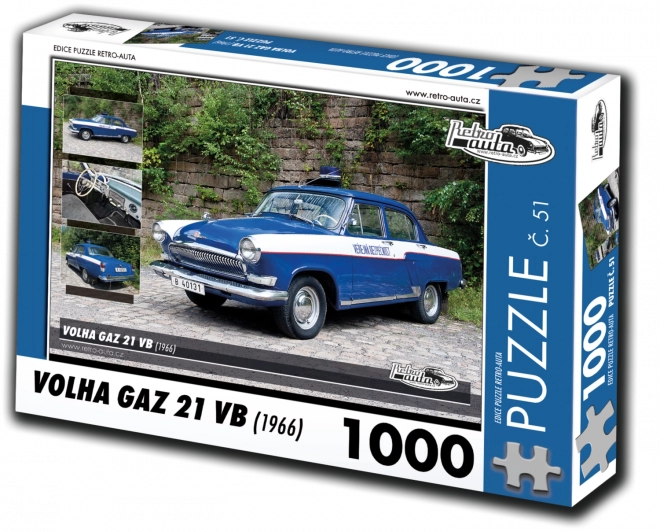 Sběratelské puzzle Volha Gaz 21 VB z roku 1966