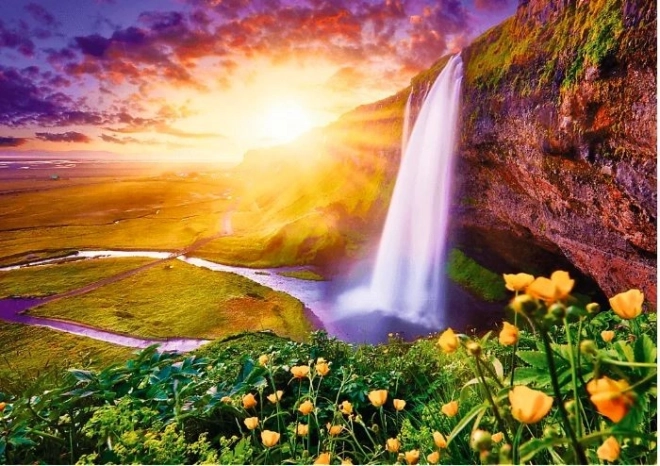 Puzzle 1000 prvků UFT Seljalandsfoss Vodopád na Islandu