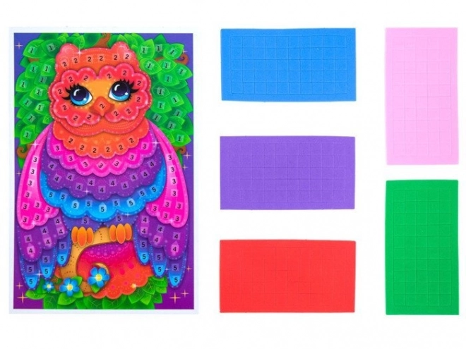 Kreativní pěnová mozaika – Sova