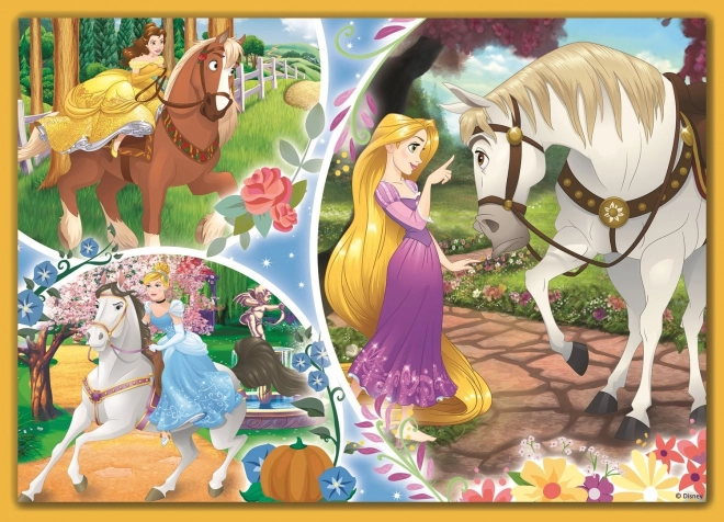 TREFL Puzzle Disney princezny: Šťastný den 4v1 (35,48,54,70 dílků)