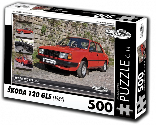 Retro auta puzzle Škoda 120 GLS (1984) 500 dílků