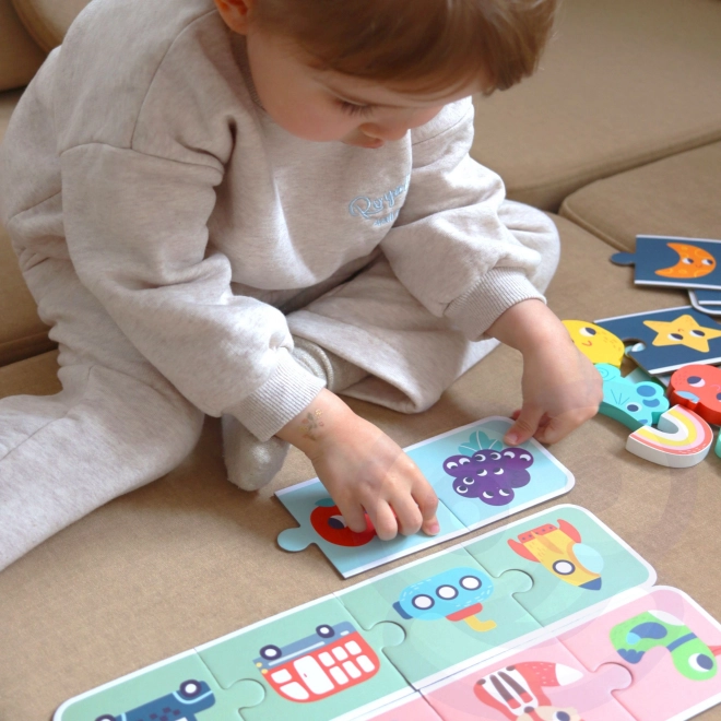 Woopie Green Dřevěné Pexeso - Dotykové Puzzle