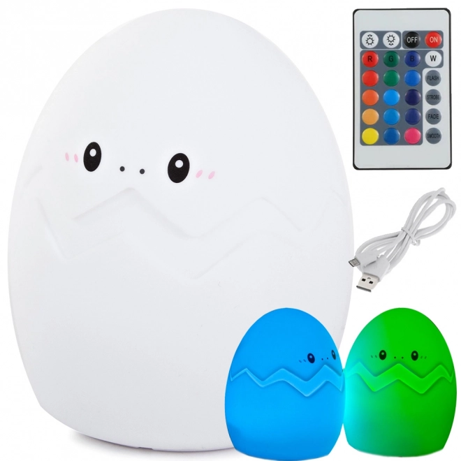 Dětské silikonové noční světlo s RGB dálkovým ovládáním