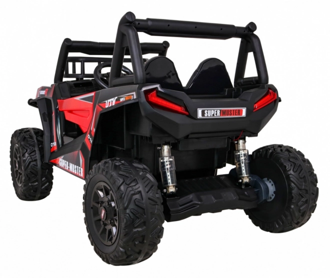 Buggy UTV Off-roader pro děti Červená + dálkové ovládání + nosič zavazadel + pomalý start + EVA + MP3 LED
