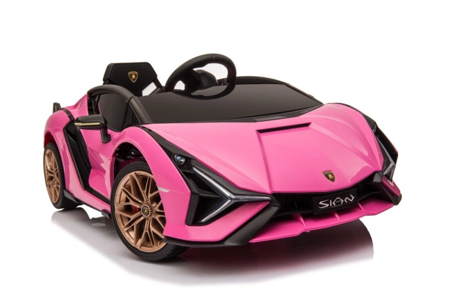Lamborghini SIAN dětské auto na baterii s ovladačem – Růžové