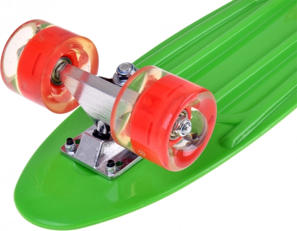 LED skateboard se svítícími kolečky