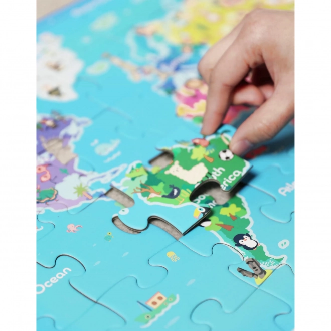 Klasická Světová Puzzle Mapa