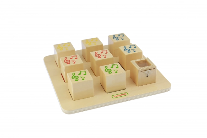 Dřevěný senzoryční sorter Masterkidz Montessori