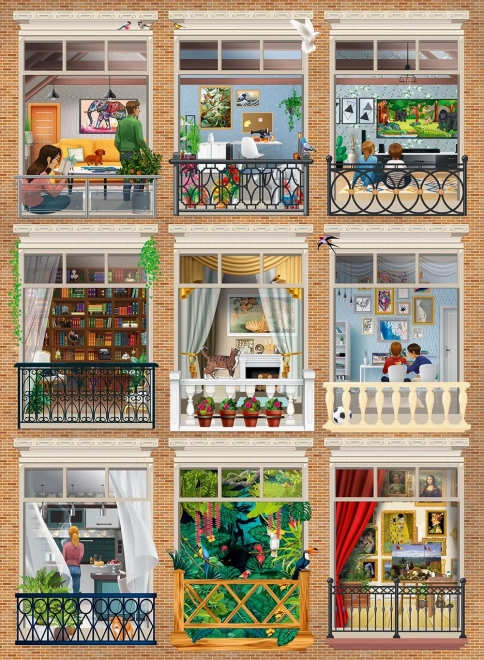 GRAFIKA Puzzle Interiér domu 3000 dílků